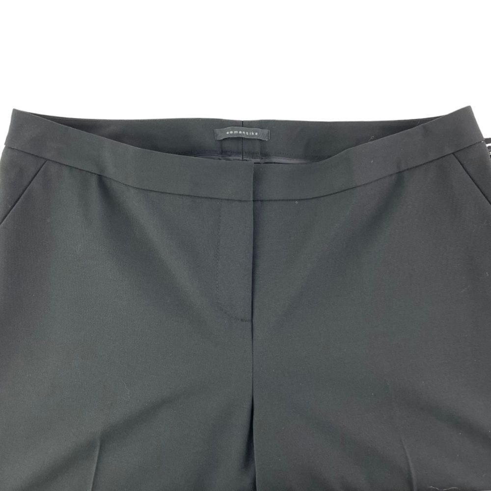 SEMANTIKS Dress Trousers Pants Wool Blend Black Size 8 - Picture 2 of 11